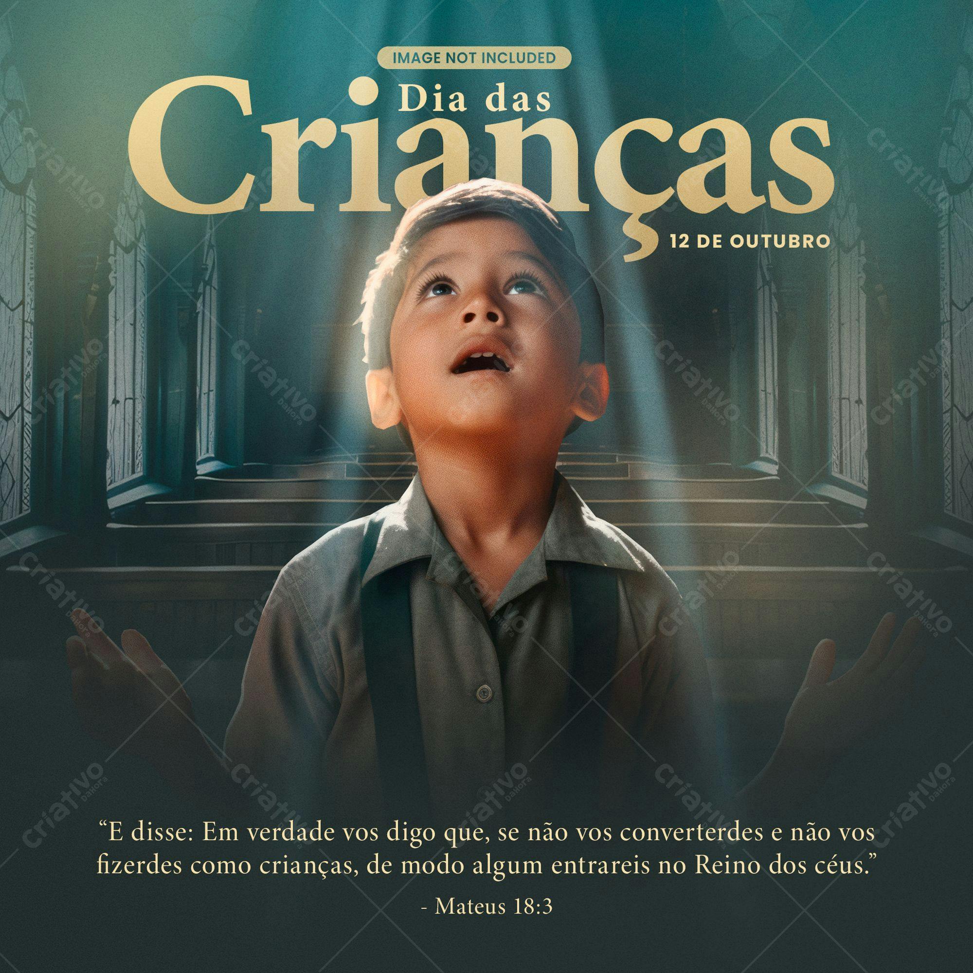 Post para Redes Sociais Dia das Crianças PSD Editável