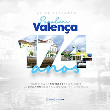 Post aniversário da cidade valença 174 anos