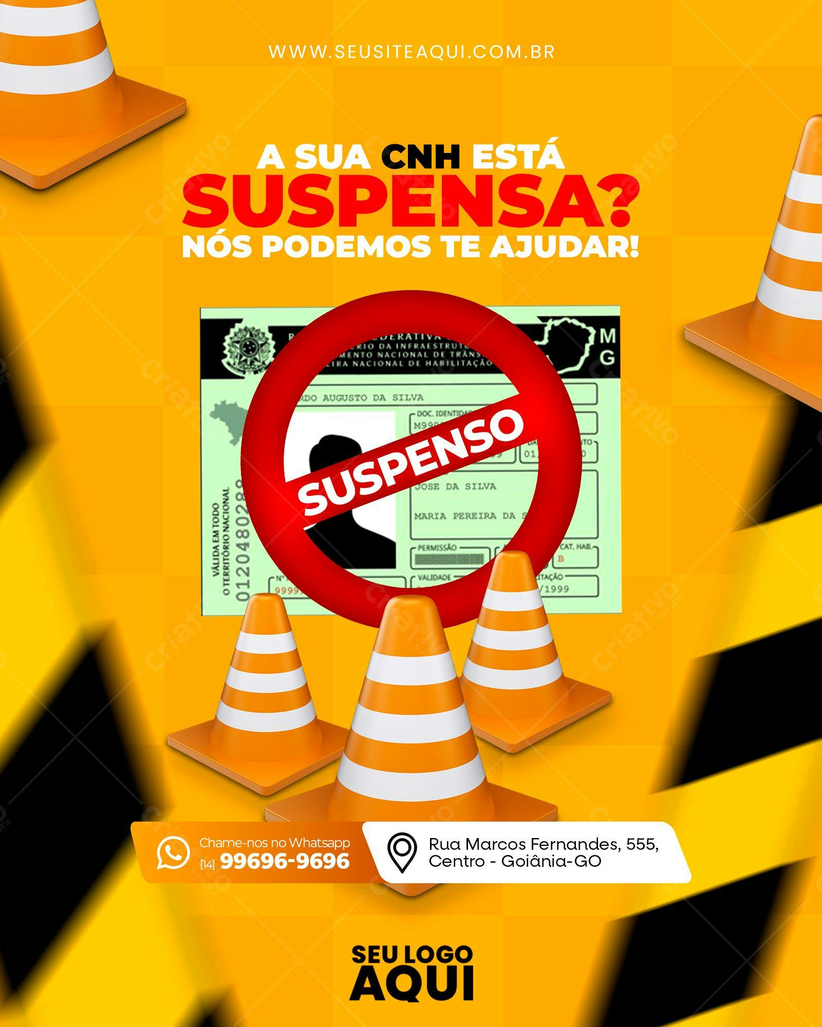 Flyer para Suspensão de CNH PSD Editável