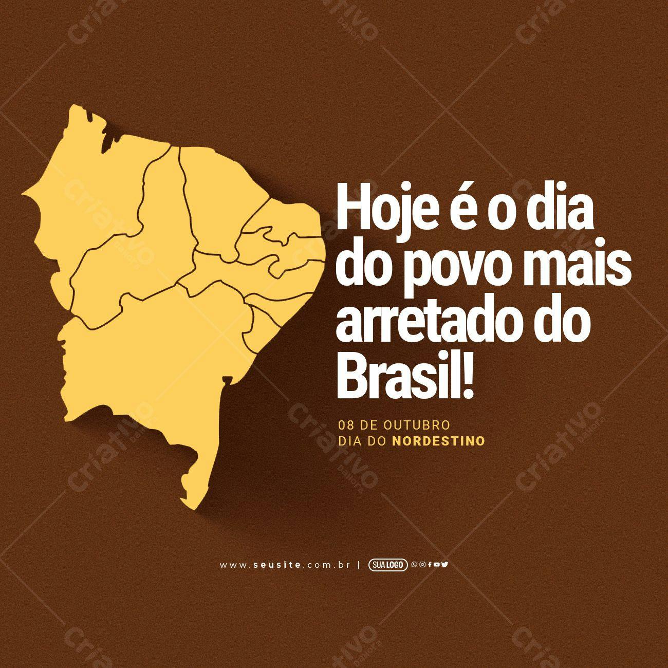 Post para Redes Sociais Dia do Nordestino PSD Editável
