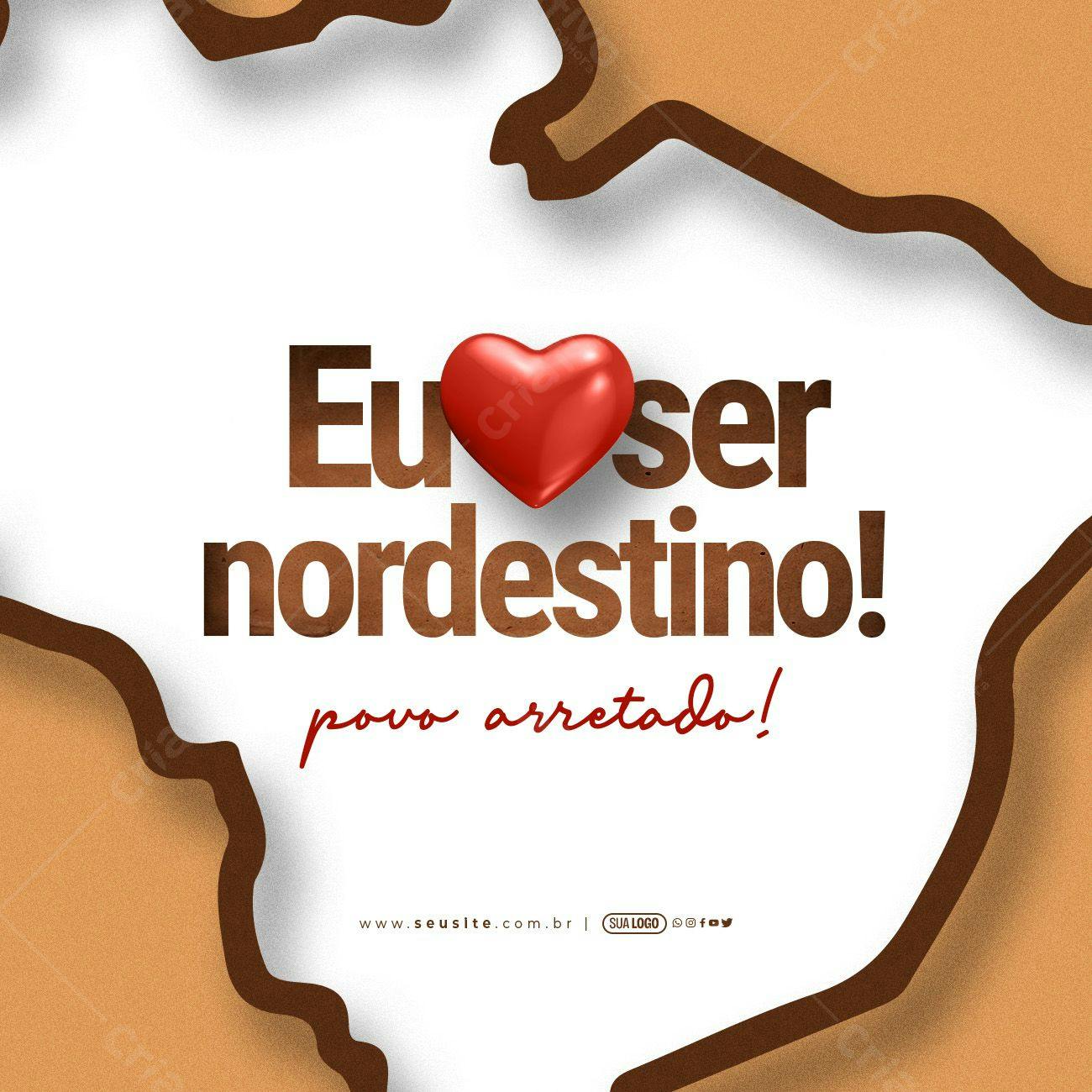 Post para Redes Sociais Dia do Nordestino PSD Editável