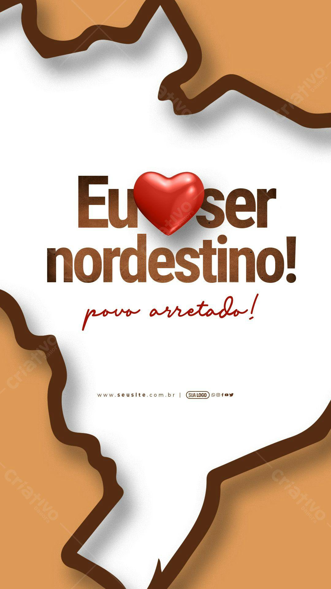 Poster Dia do Nordestino PSD Editável