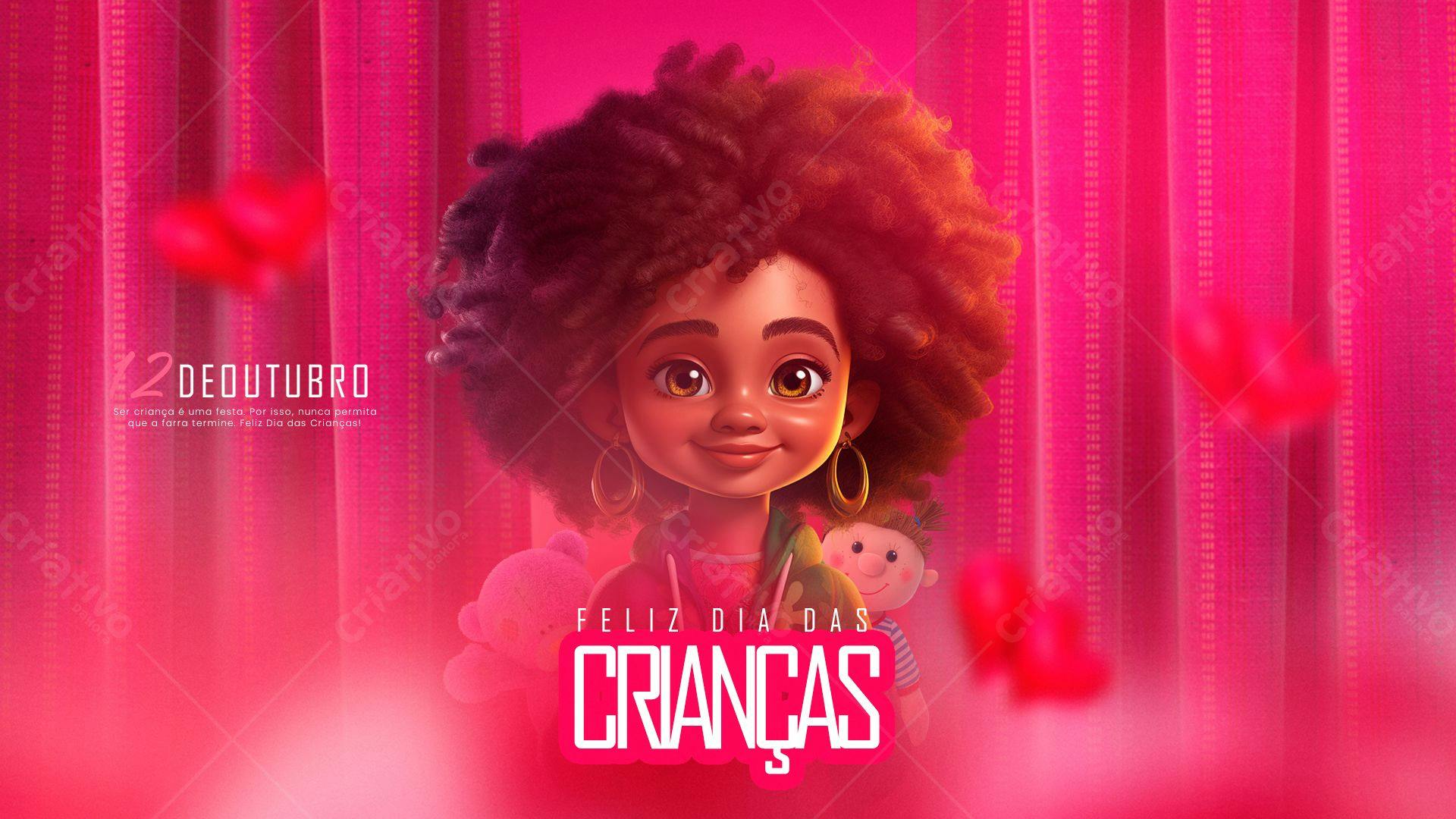 Arte para Dia das Crianças PSD Editável