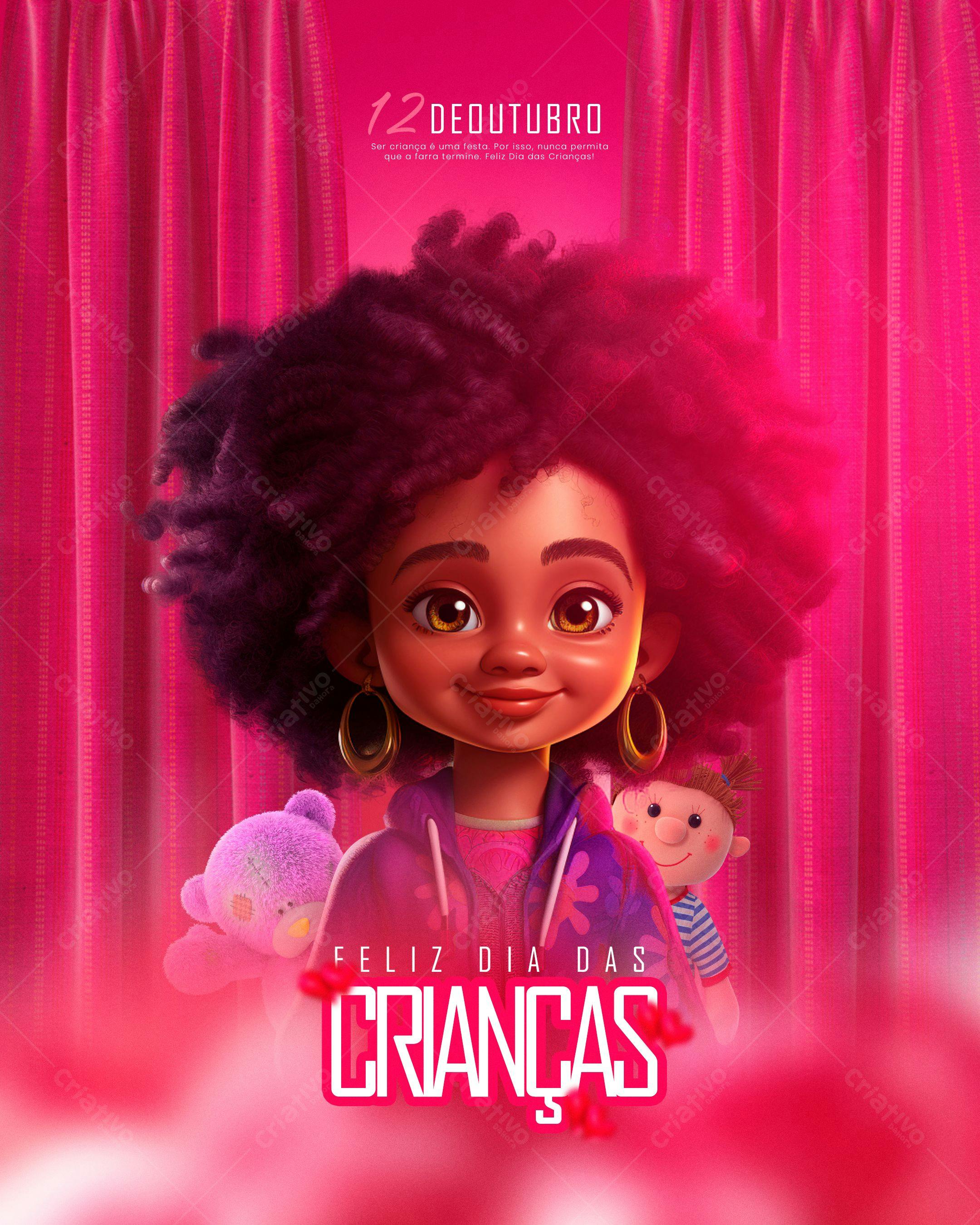 Arte Dia das Crianças PSD Editável