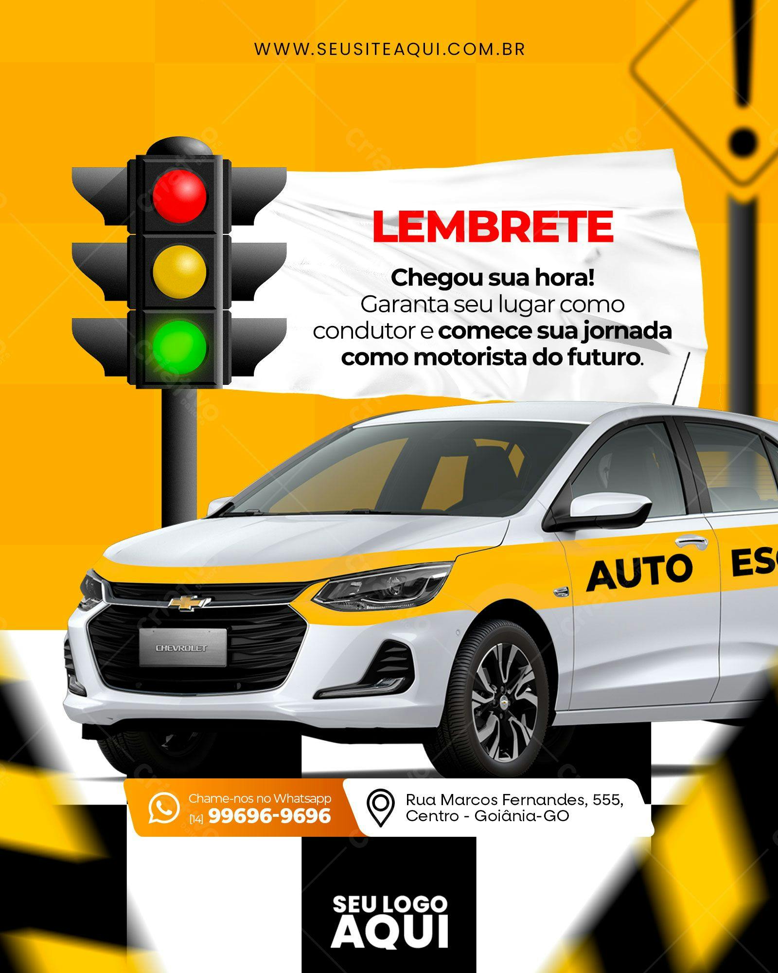 Template de anúncio para Motoristas de Aplicativo PSD Editável