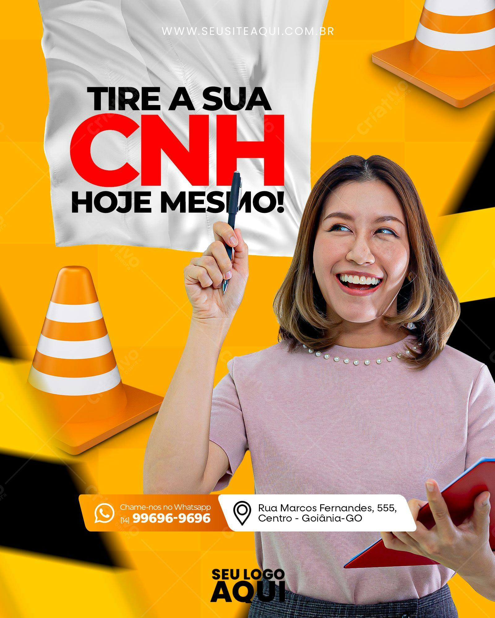 Post para Redes Sociais Tirar CNH PSD Editável