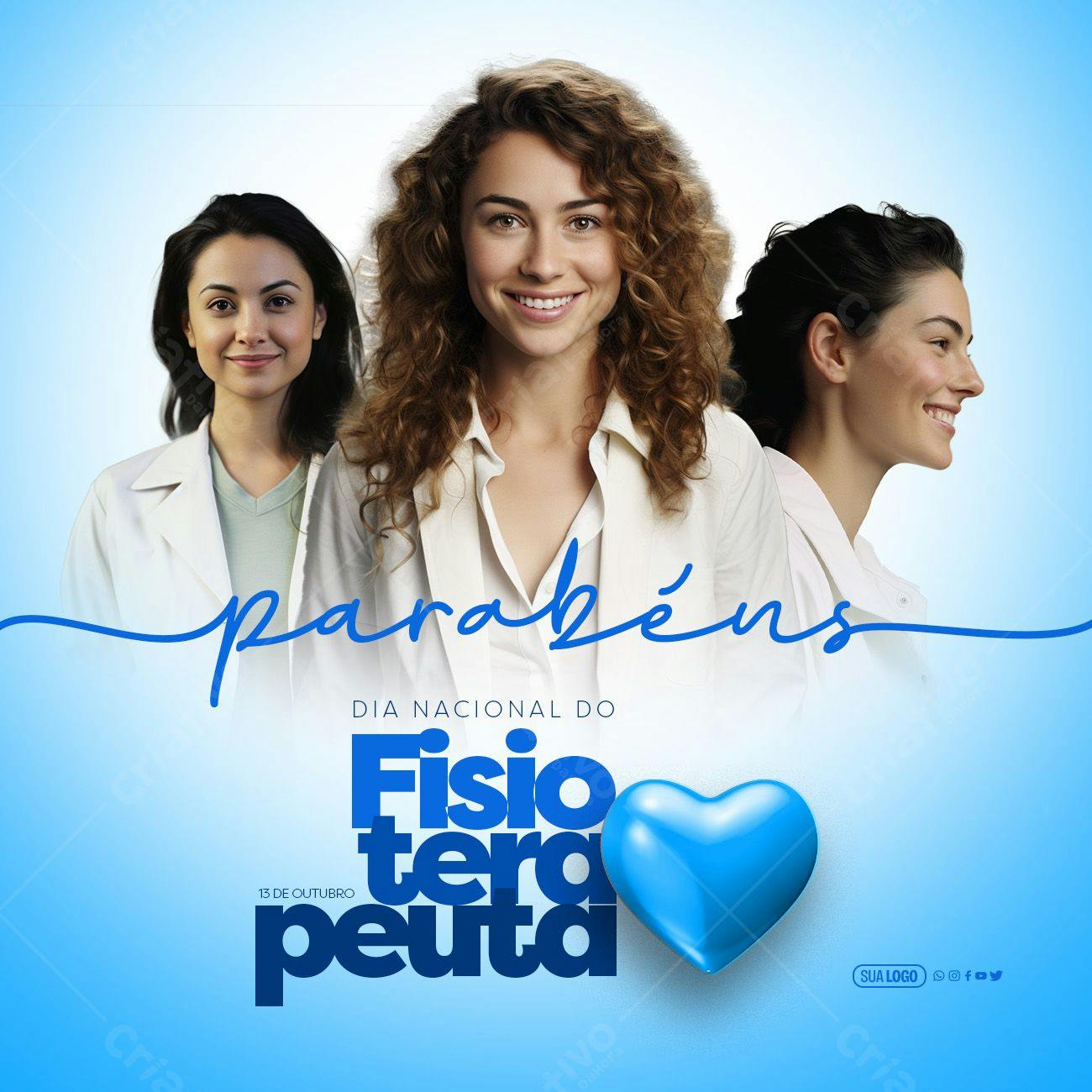 Post para Dia do Fisioterapeuta PSD Editável
