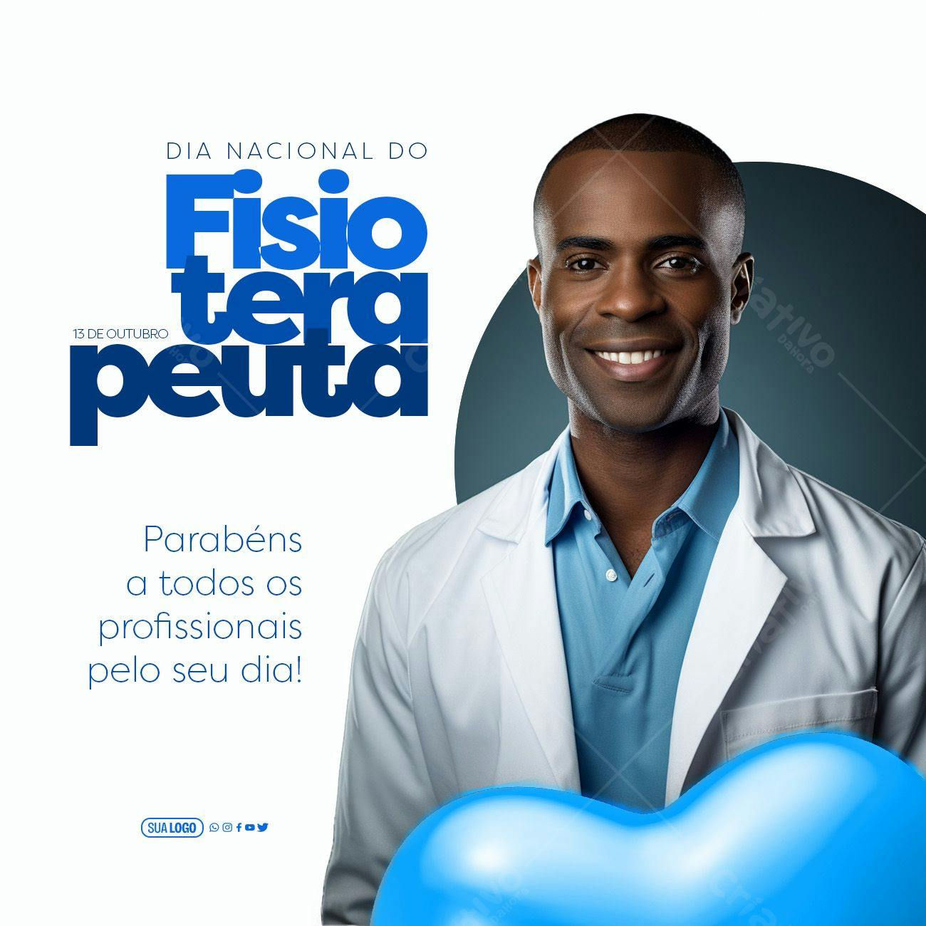 Post para o Dia do Fisioterapeuta PSD Editável