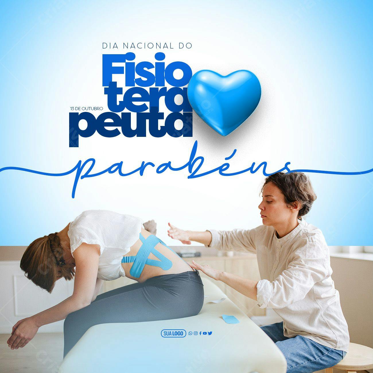 Post para Dia do Fisioterapeuta PSD Editável