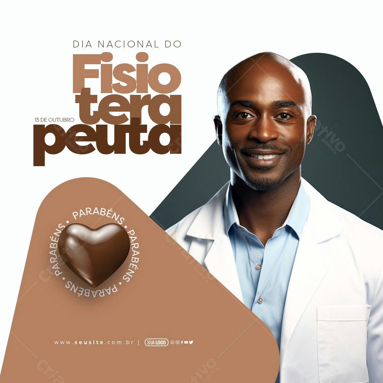Post para Redes Sociais Dia do Fisioterapeuta PSD Editável