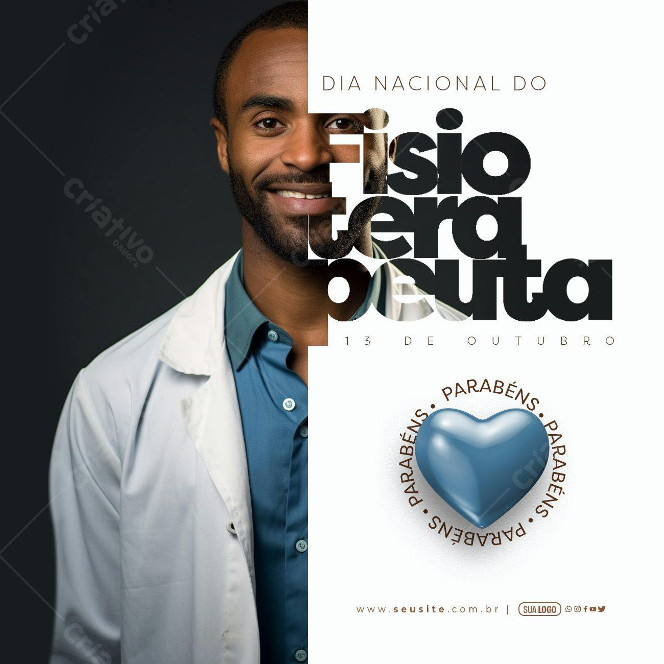 Post para Dia do Fisioterapeuta PSD Editável