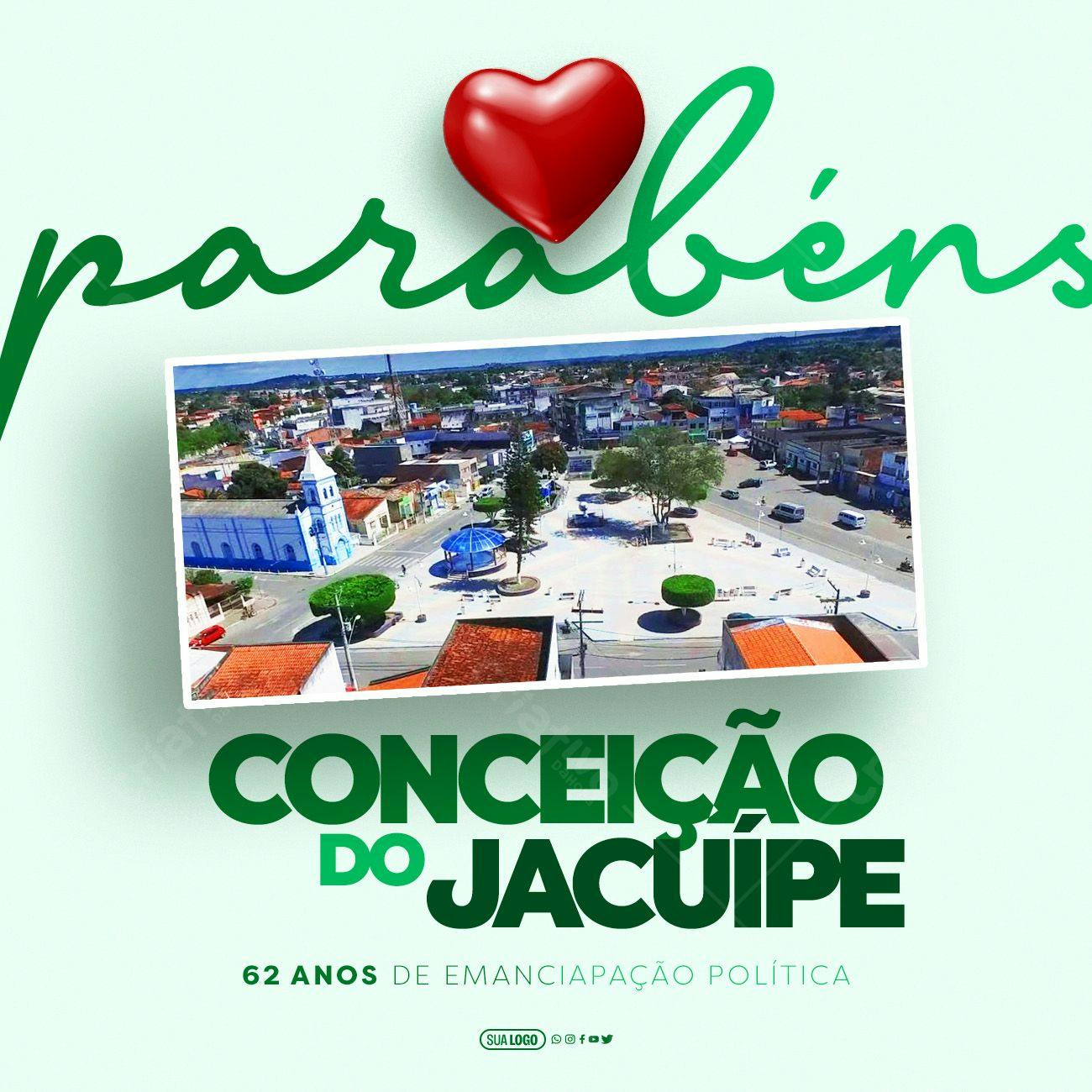 Template de Postagem para Aniversário de Cidade PSD Editável
