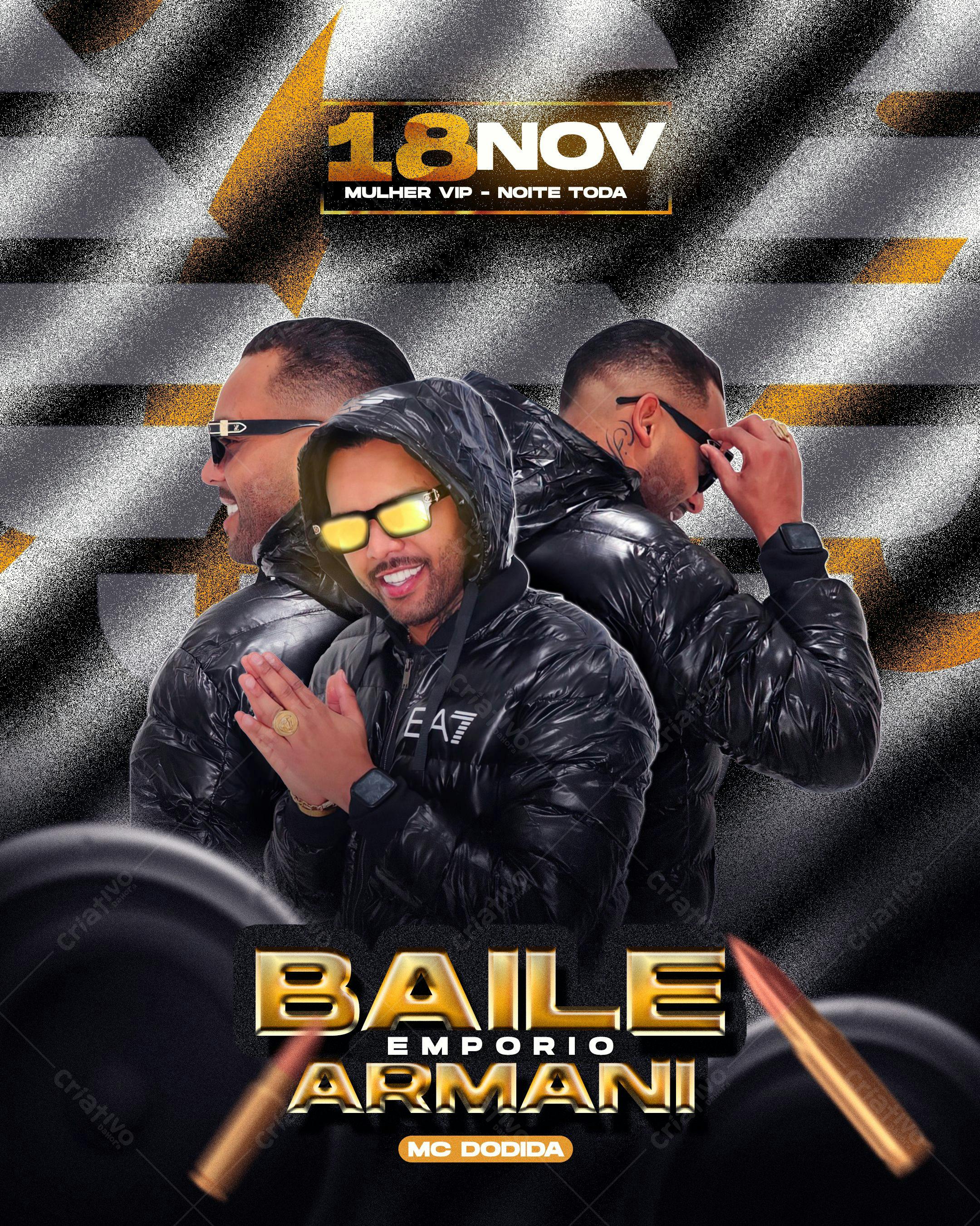 Flyer para Festa de Baile Funk PSD Editável