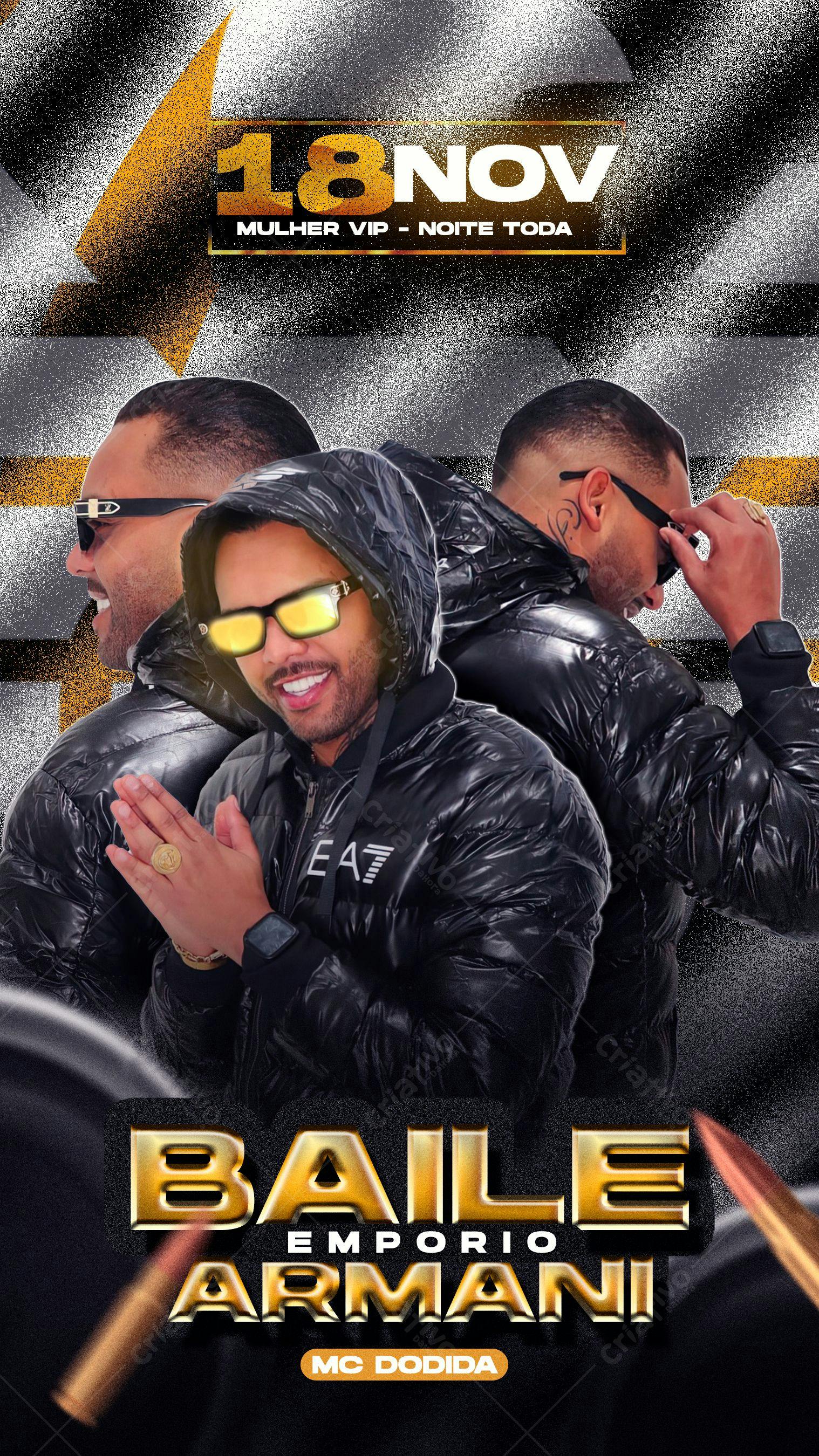 Flyer para Festa Baile do MC Dodida PSD Editável