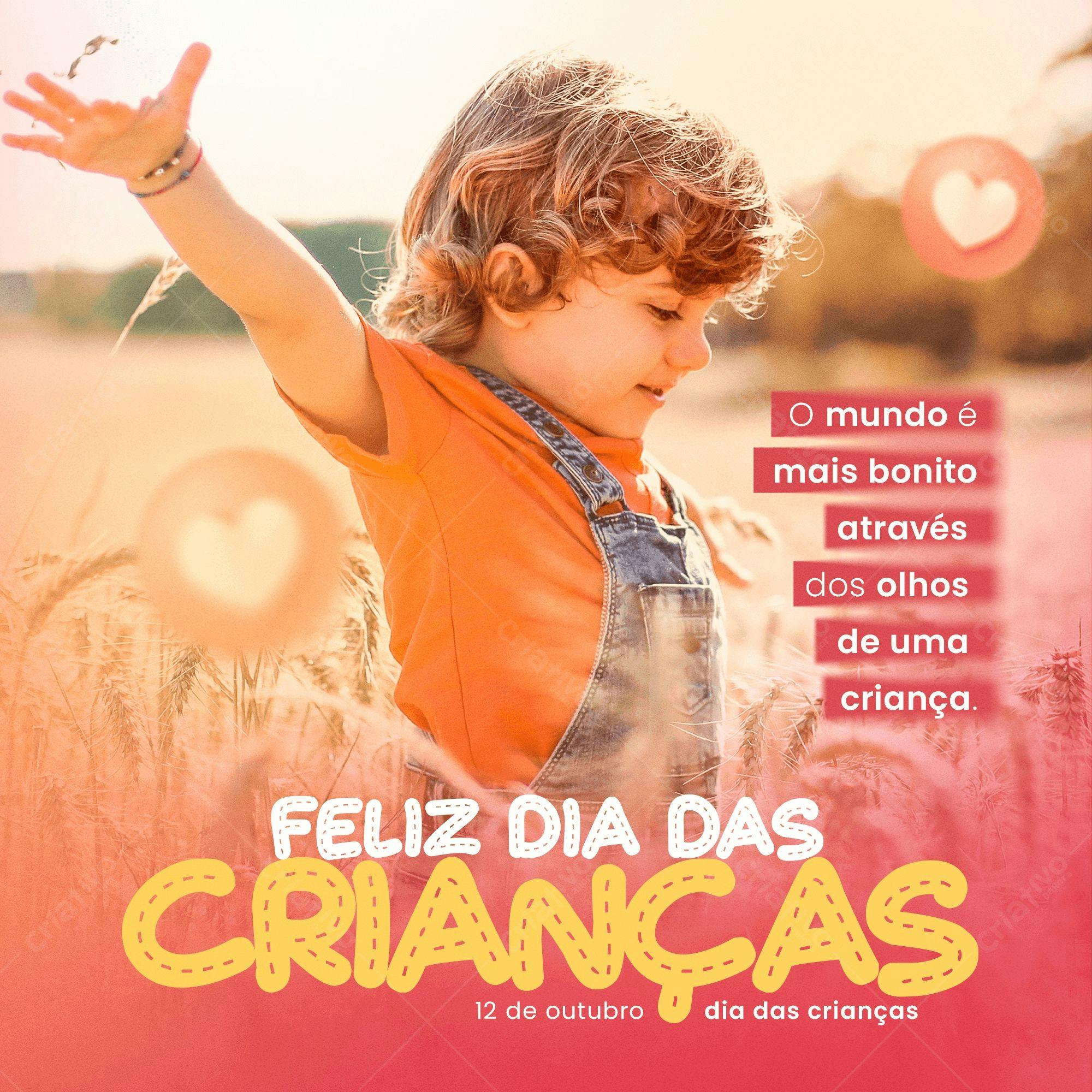 Post para o Dia das Crianças PSD Editável