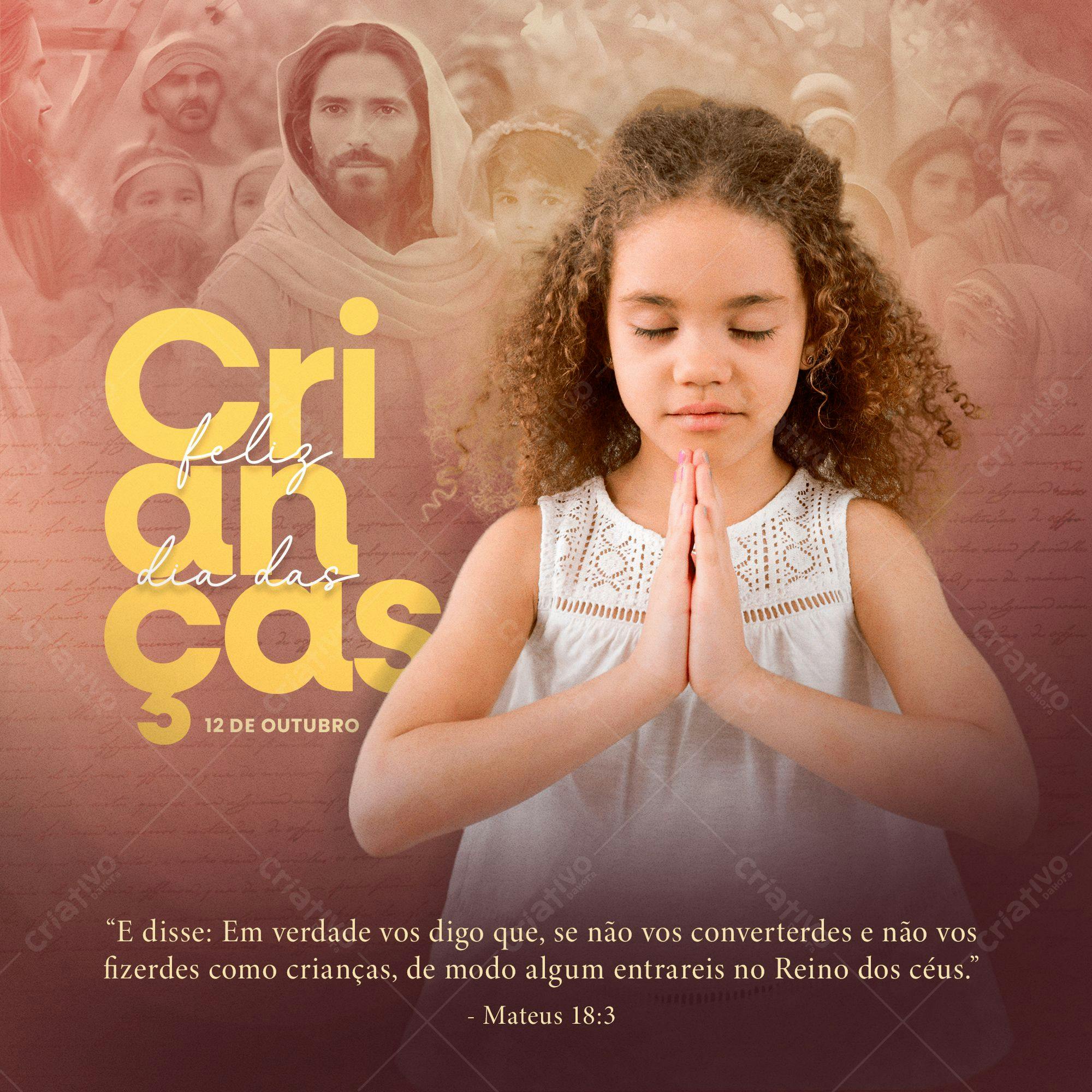 Post para o Dia das Crianças PSD Editável