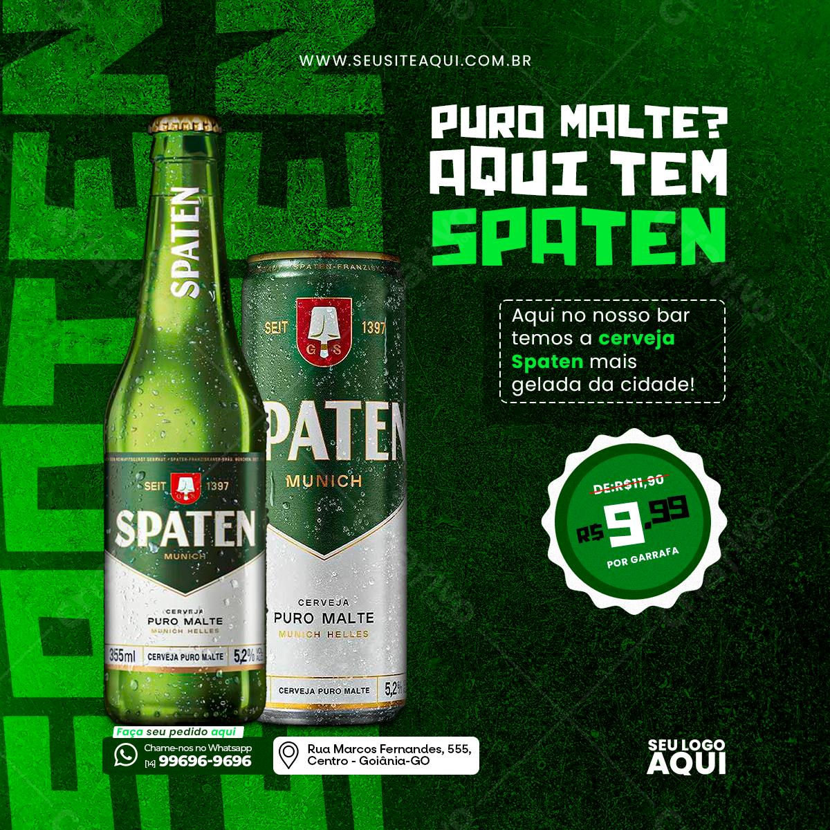 Flyer para Promoção de Cerveja Spaten PSD Editável