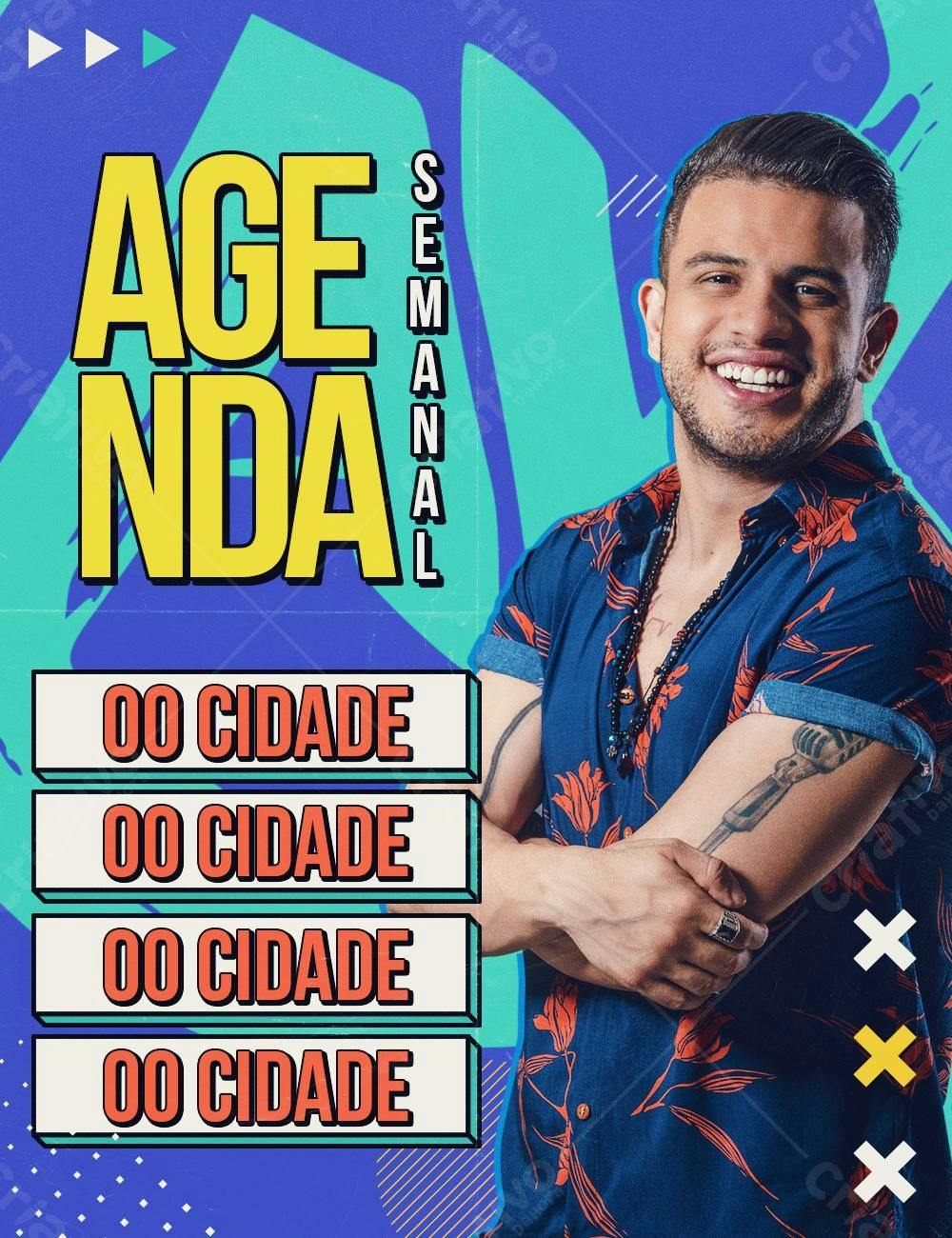 Agenda Semanal para Músico PSD Editável