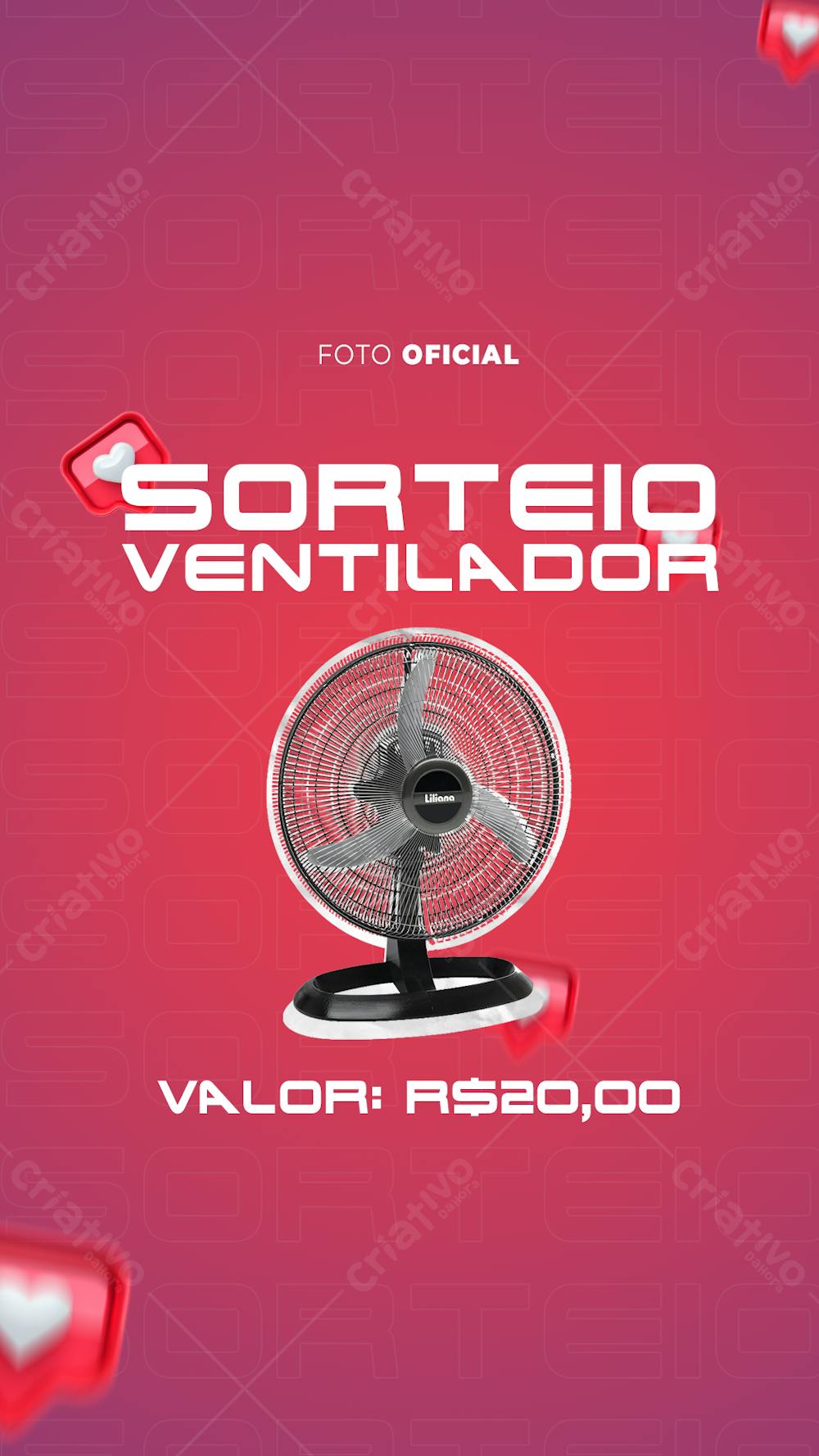 Arte Sorteio De Ventilador