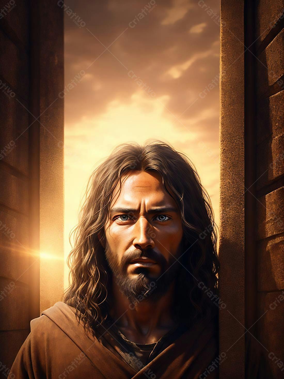 Jesus Cristo retrato tons quentes
