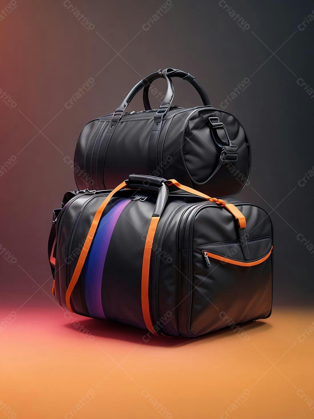 Bolsas de viagem pretas elegantes