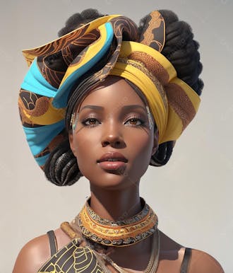 Linda mulher negra, africana