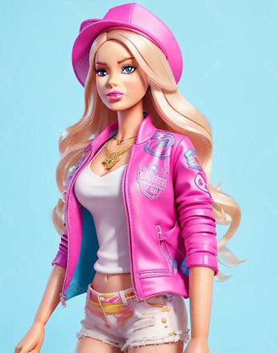 Boneca Barbie personagem 3d disney mattel ia 