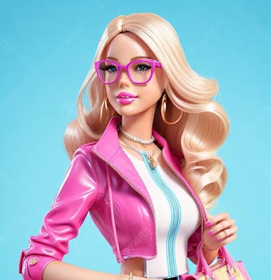 Boneca barbie personagem 3d disney mattel ia