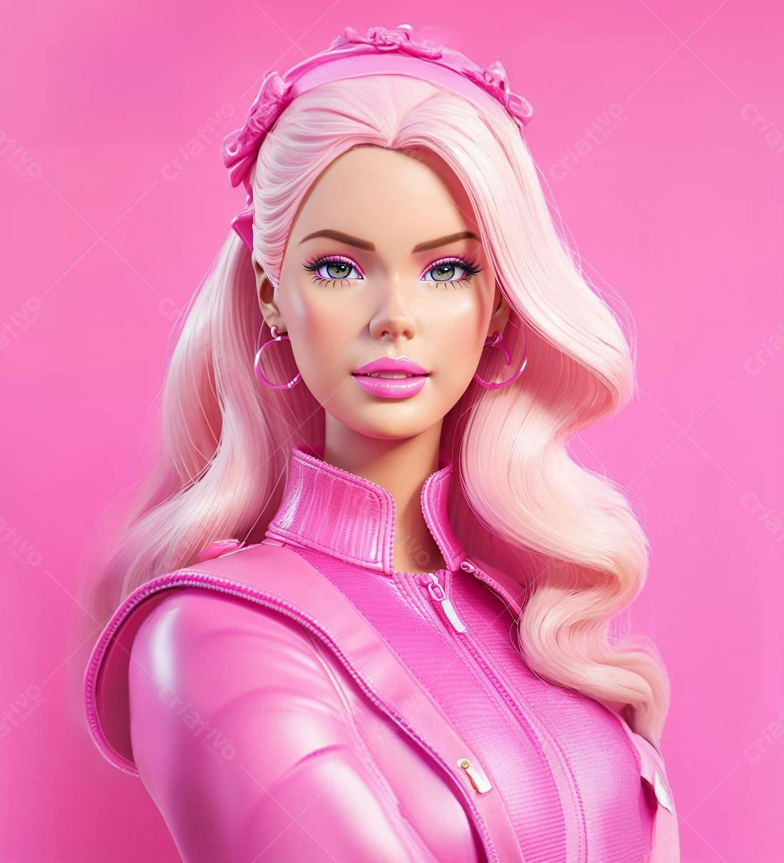 Boneca Barbie em tons rosa