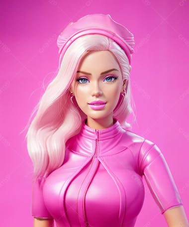Boneca barbie personagem 3d disney mattel ia
