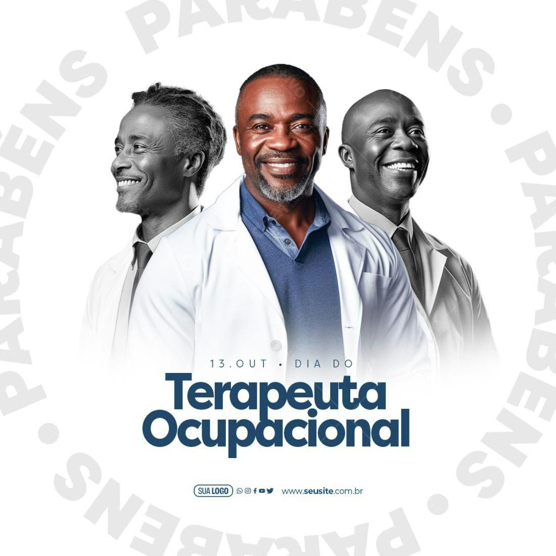 Post para Redes Sociais Dia do Terapeuta Ocupacional PSD Editável