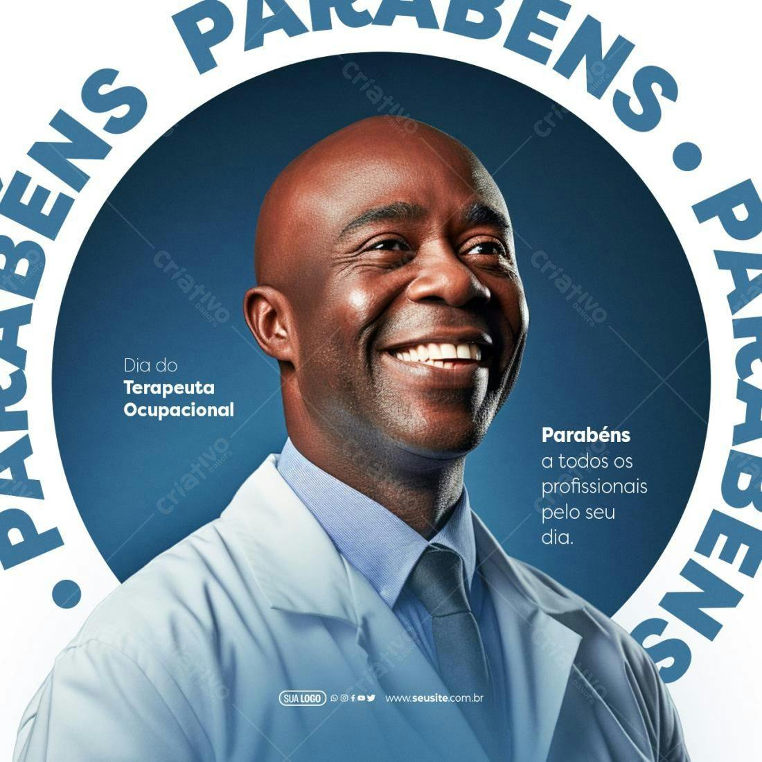 Post para Redes Sociais Dia do Terapeuta Ocupacional PSD Editável