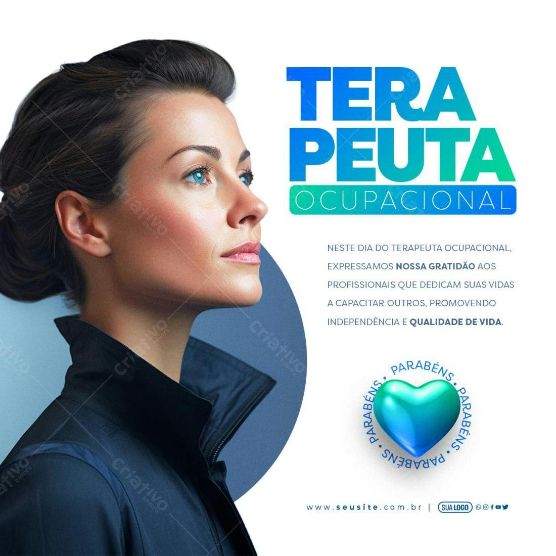 Post para Redes Sociais Dia do Terapeuta Ocupacional PSD Editável