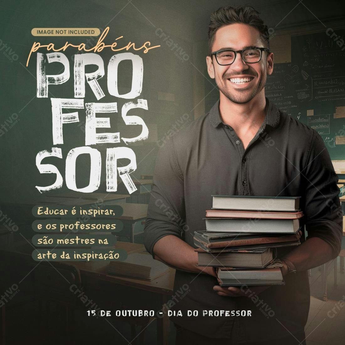 Post para o Dia do Professor PSD Editável