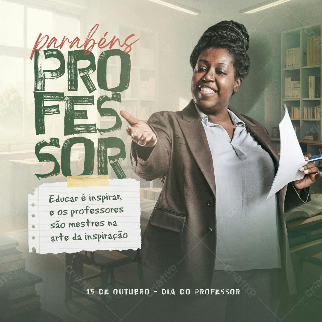 Post para Dia do Professor PSD Editável