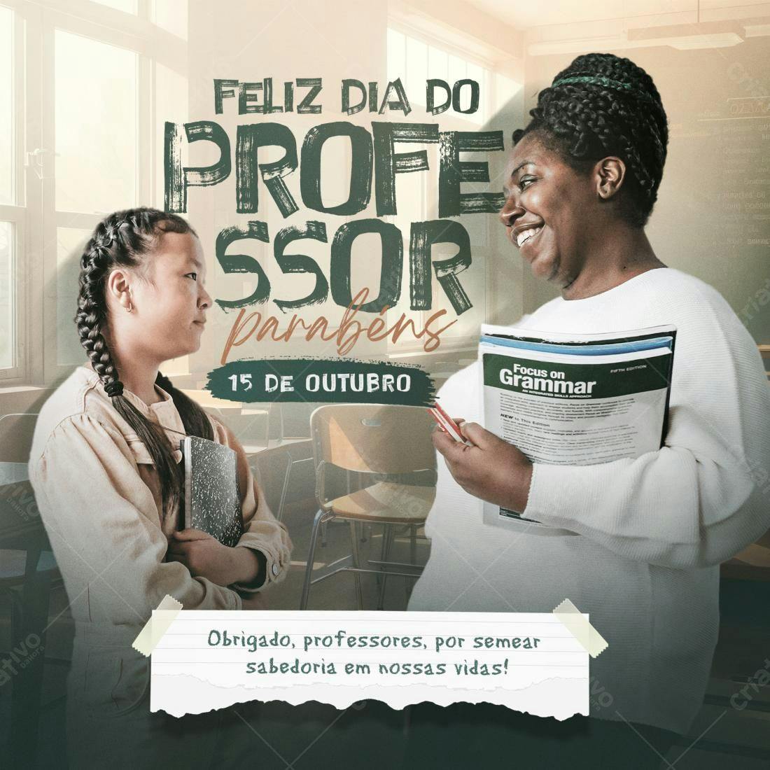 Post para Dia do Professor PSD Editável