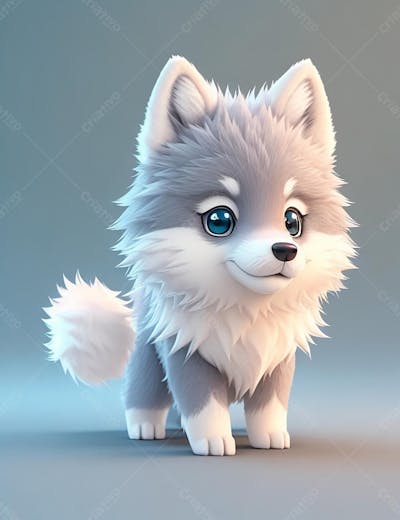 Lobo bebe, fofo, animal selvagem
