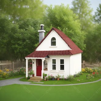 Casa pequena, miniatura 3d