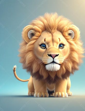 Leão bebe, fofo, animal selvagem