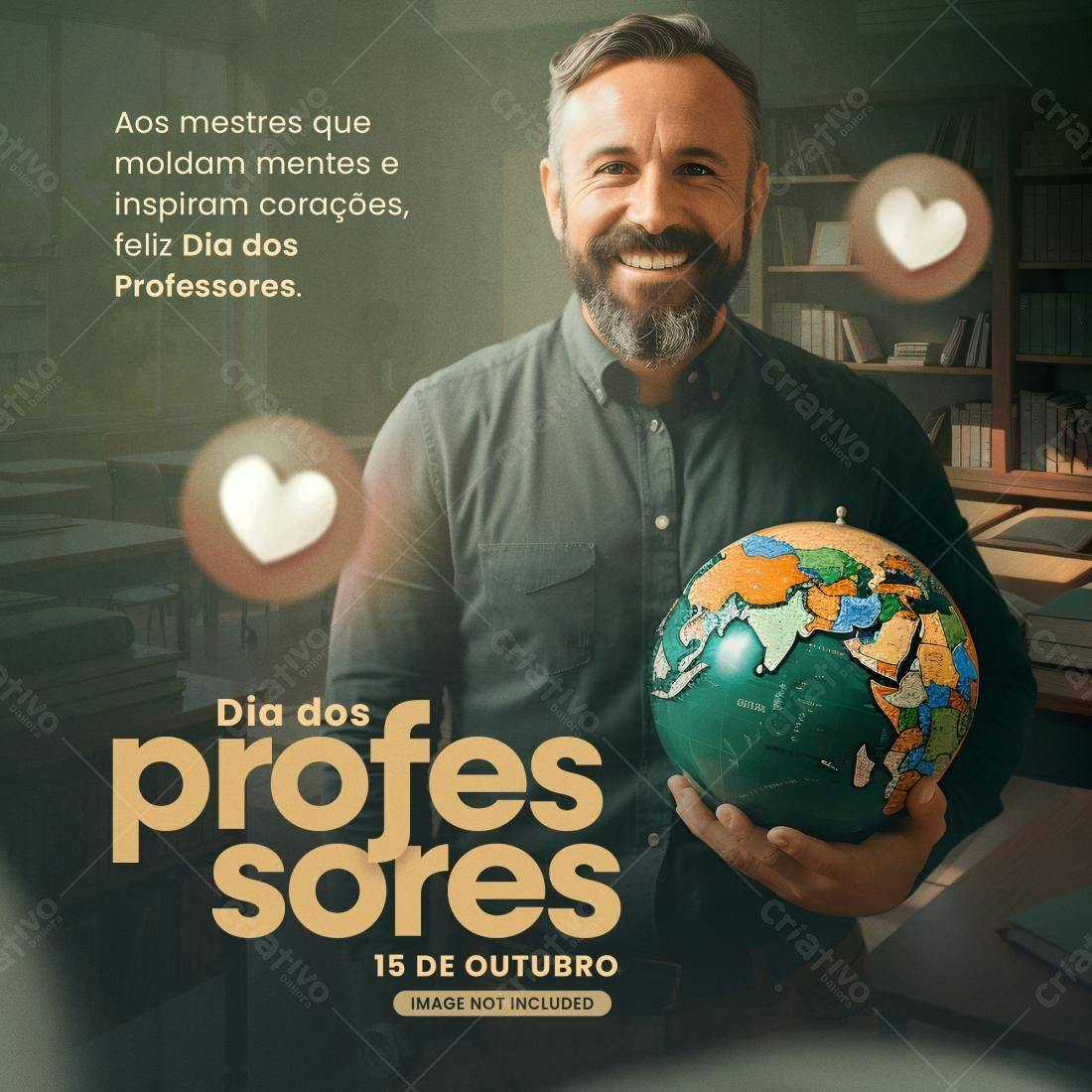 Postagem Dia dos Professores PSD Editável