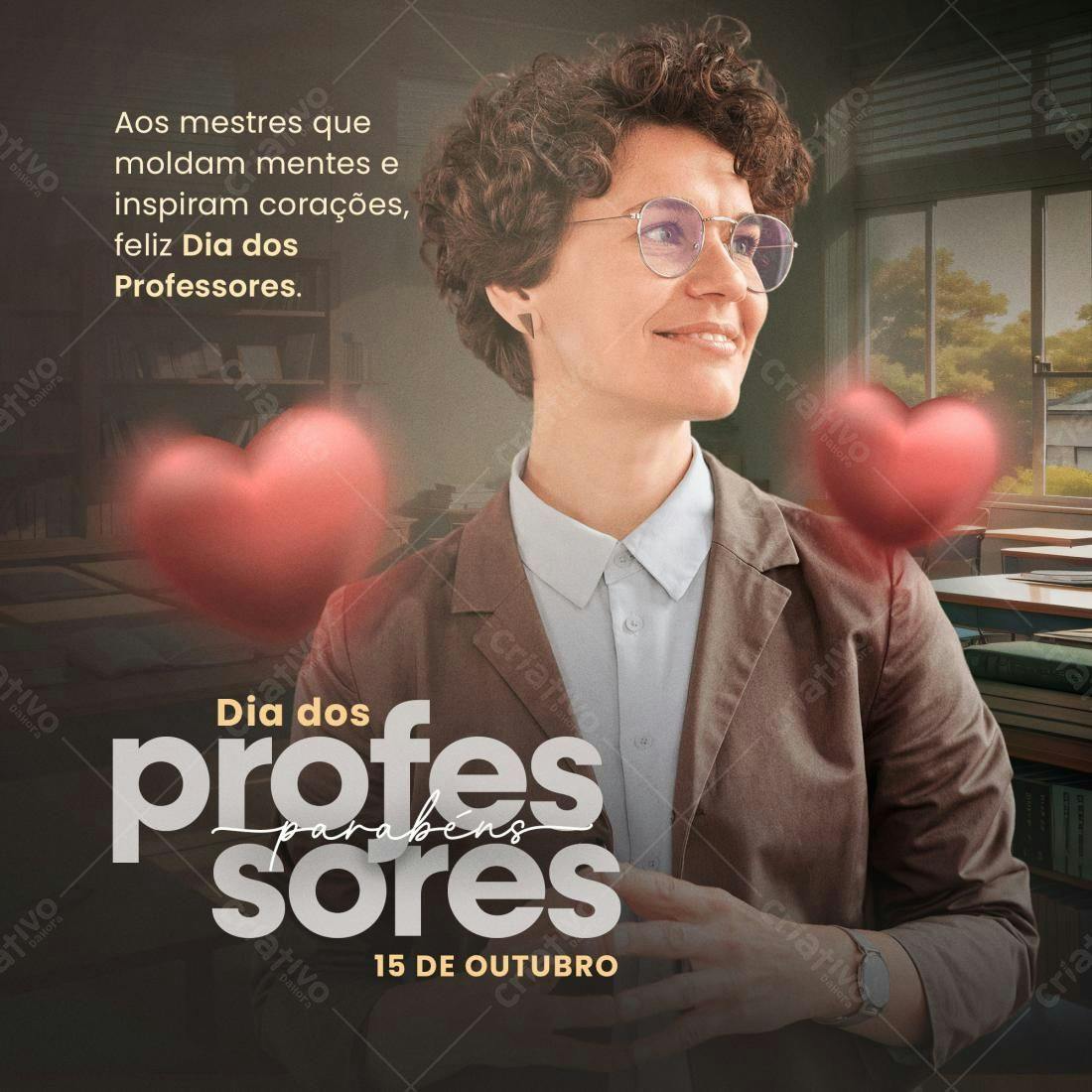 Postagem Dia dos Professores PSD Editável