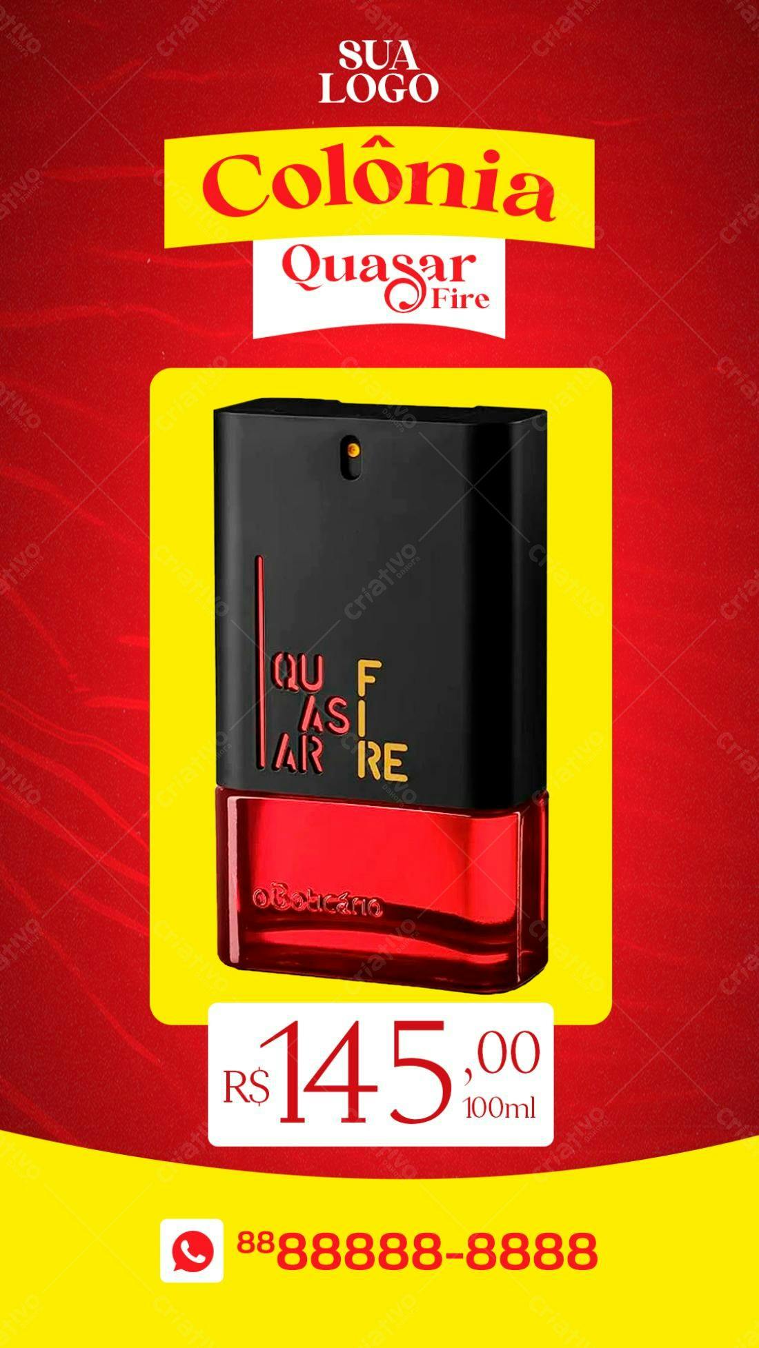 Flyer para Lançamento de Perfume Masculino PSD Editável