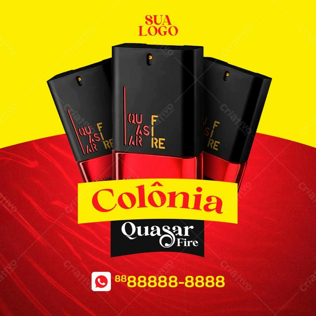 Banner para Anúncio de Colônia Quasar Fire PSD Editável