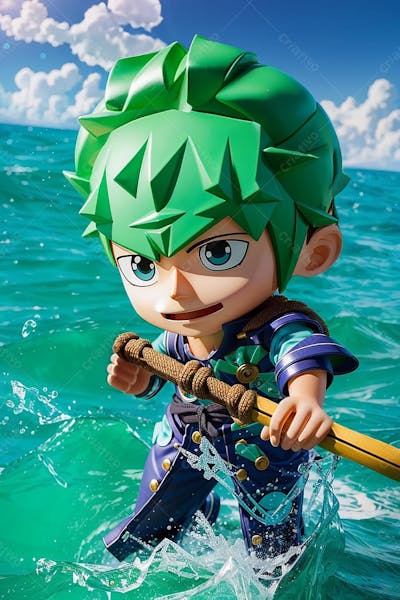 Zoro, One piece, personagem 3D