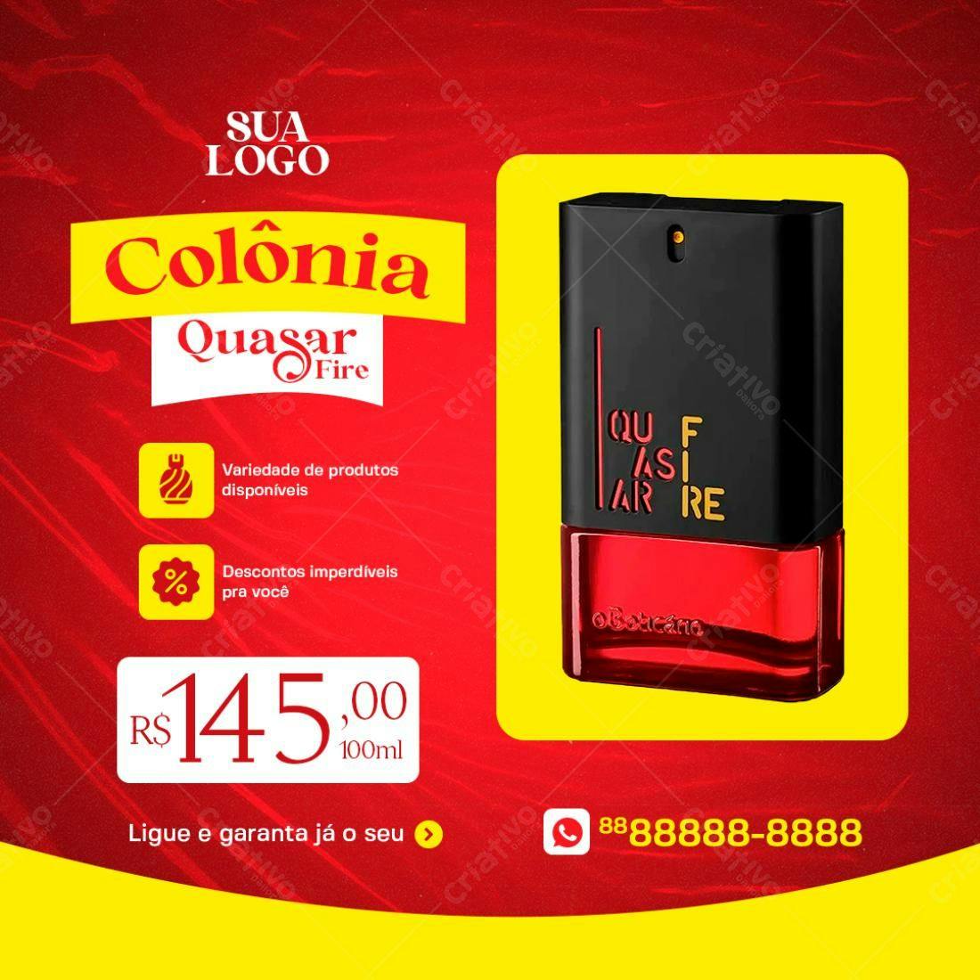 Flyer de Colônia Quasar Fire PSD Editável