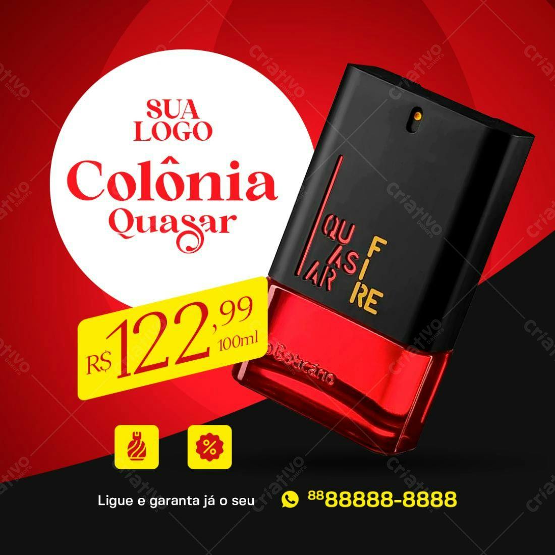 Anúncio de Colônia Quasar PSD Editável