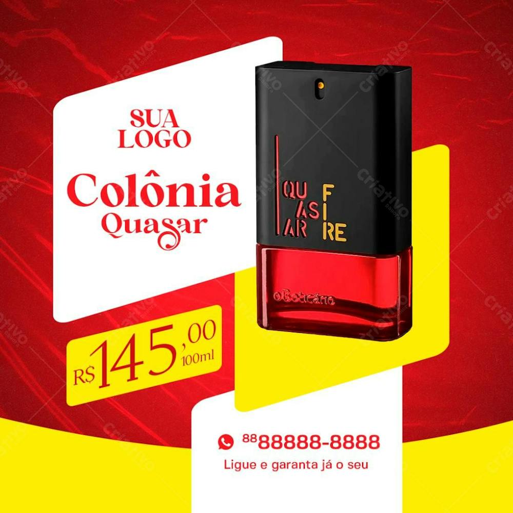 Promoção Colônia Masculino  O Boticário Loja De Perfumaria Social Media Psd Editável