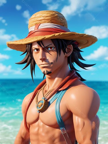 Ace, one piece, personagem 3d