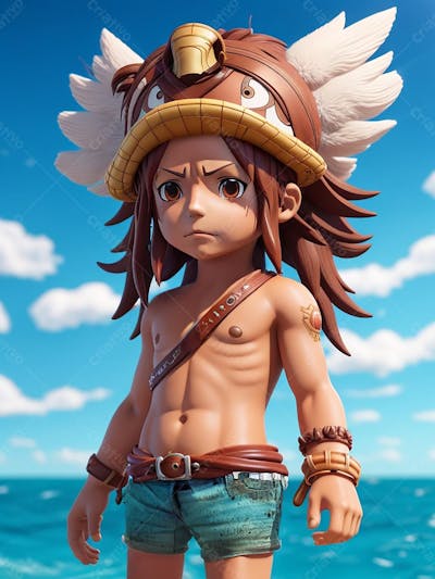 Ace, One piece, personagem 3D