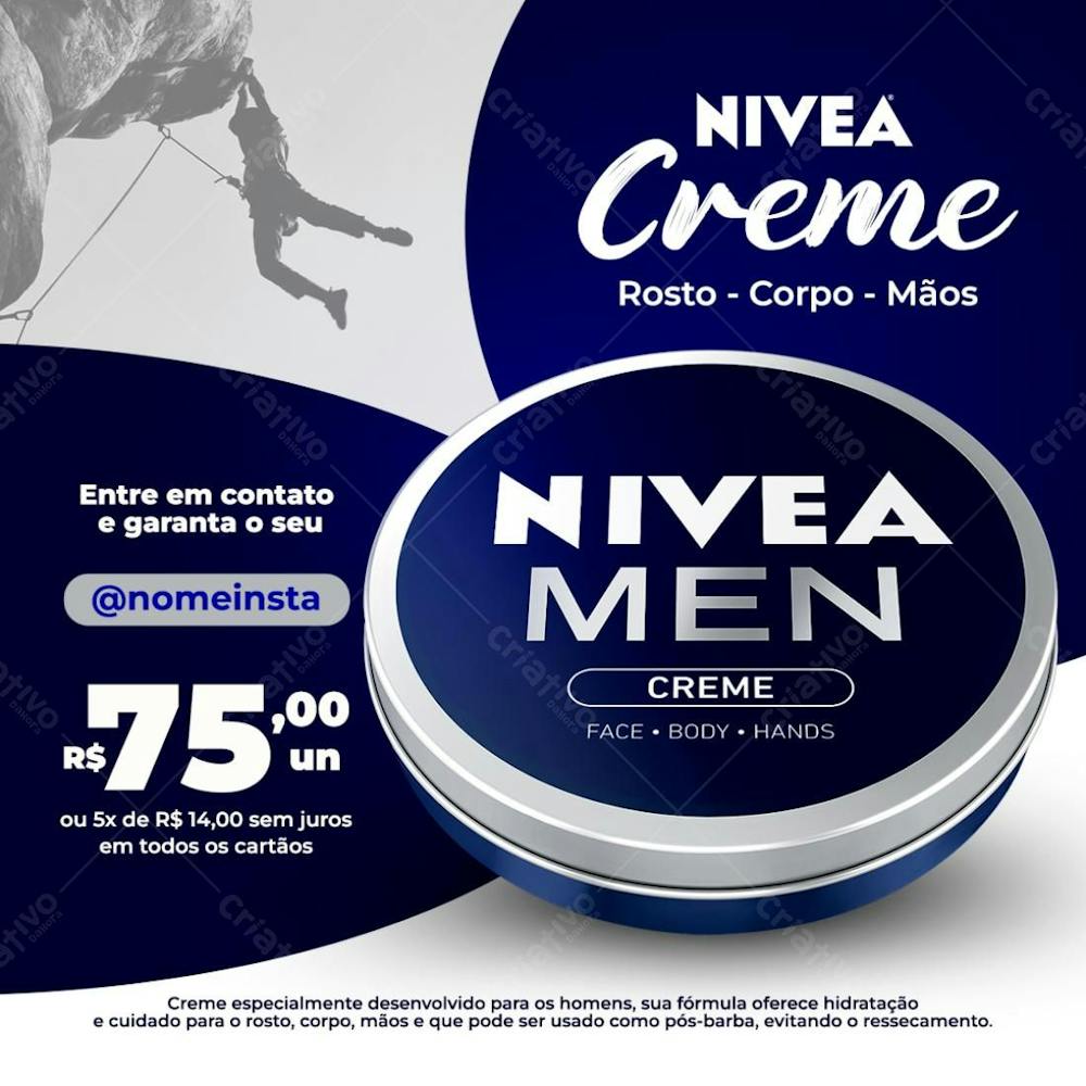 Nivea Men Creme Farmácia Social Media Psd Editável